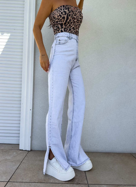 Spodnie Mom Fit Jeansowe By Me Jasny Niebieski